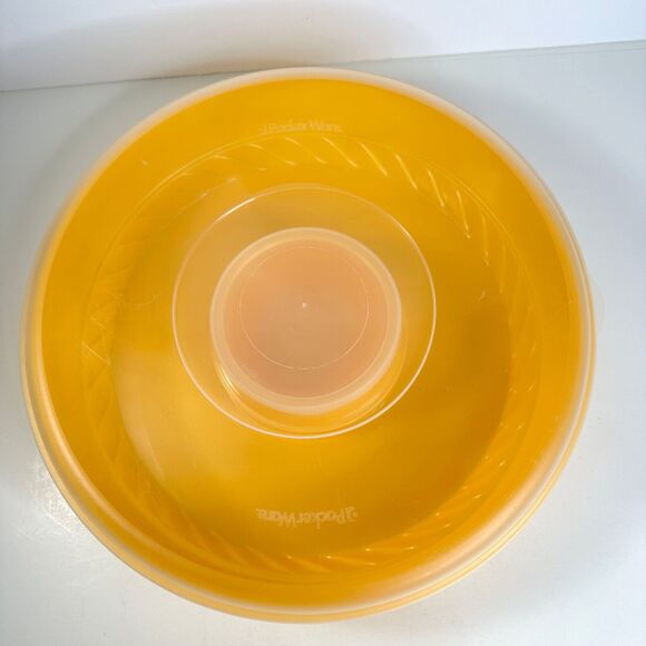 Yellow/Gold PackerWare Round Container with Lid Inner Bowl for Dip with lid - Picture 3 of 9